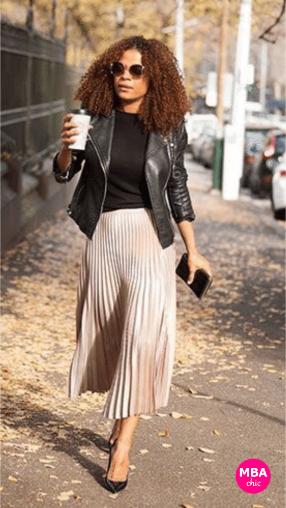 Pleated skirt office clearance wear