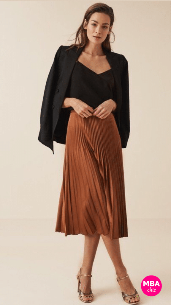 Office pleated skirt hotsell