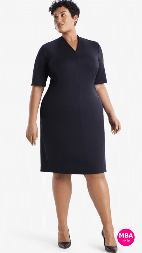 clean lines plus size power dress