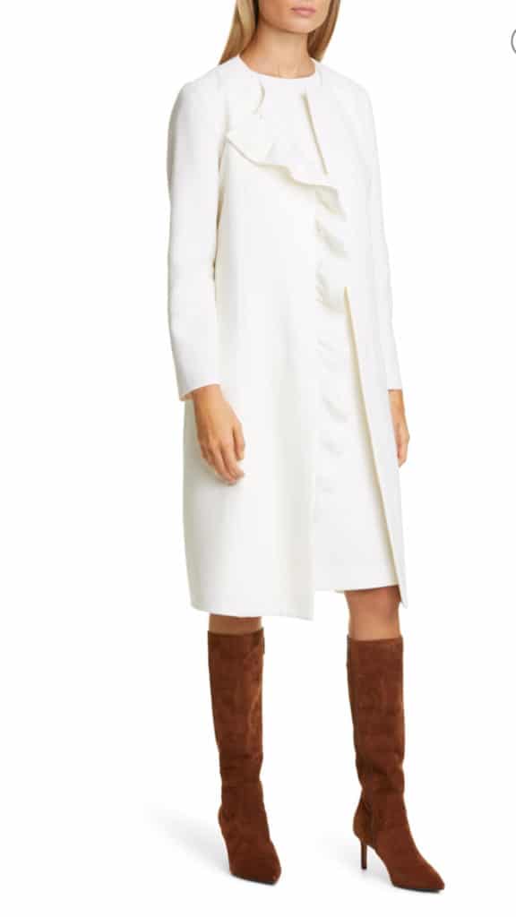 Lafayette 148 long white winter coat