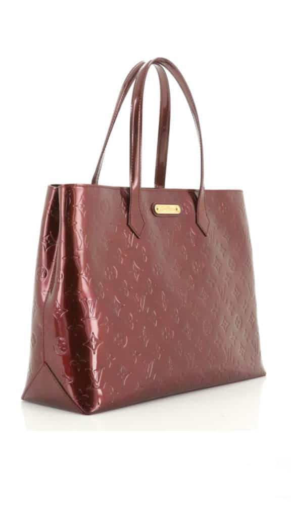 Louis Vuitton Wilshire shopping bag in burgundy monogram patent leather