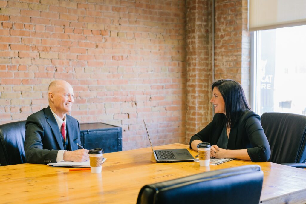 woman at her performance review